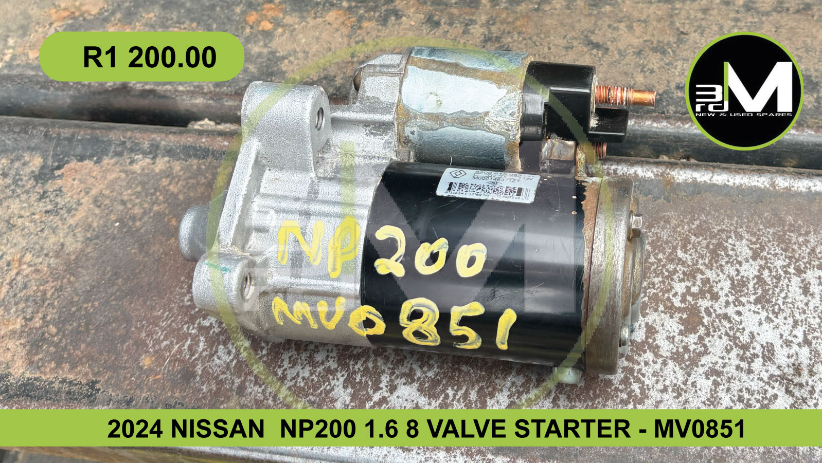 2024 NISSAN NP200 1.6 8 VALVE STARTER – MV0851