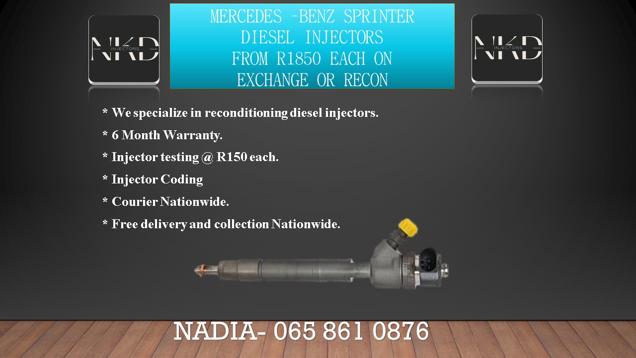 DIESEL INJECTORS FOR - MERCEDES BENZ SRINTER RECON OR EXCHANGE - Private Seller DIESEL INJECTORS FOR - MERCEDES BENZ SRINTER RECON OR EXCHANGE - Private Seller