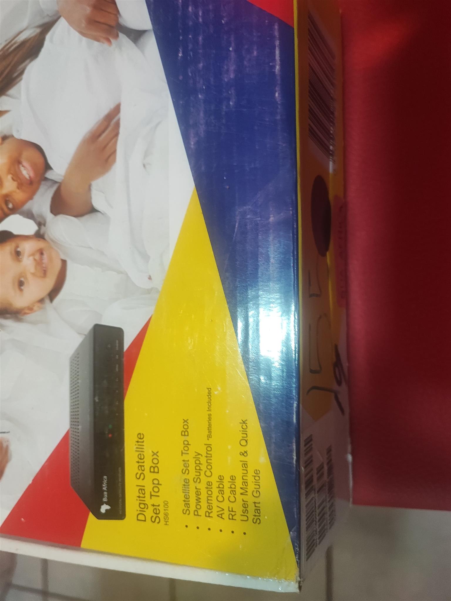 Digital satellite set top box with dish