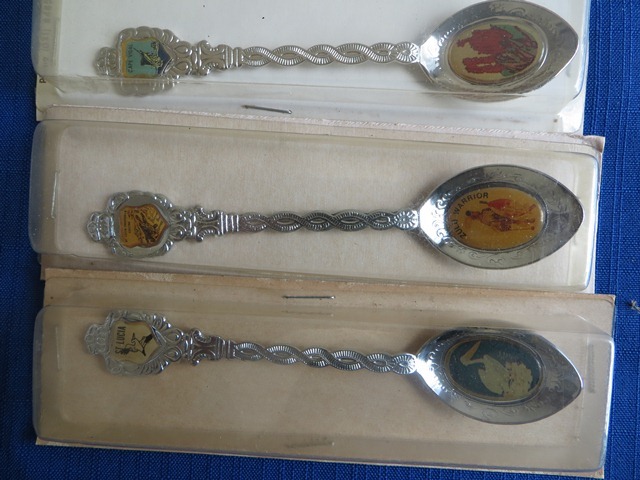 Collectible souvenir/place name tea spoons 107 in total