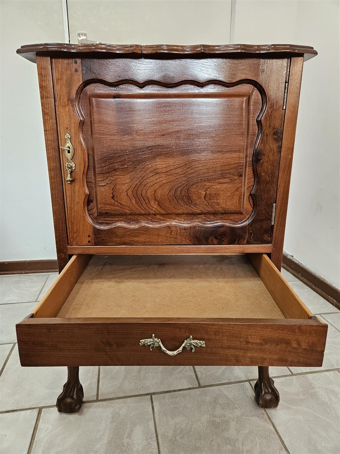 Antique Imbuia Ball & Claw Cabinet for sale
