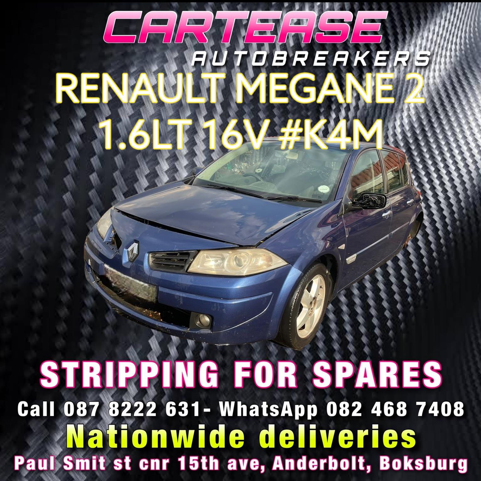 RENAULT MEGANE 2 1.6LT 16V #K4M STRIPPING FOR SPARES - Private Seller RENAULT MEGANE 2 1.6LT 16V #K4M STRIPPING FOR SPARES - Private Seller