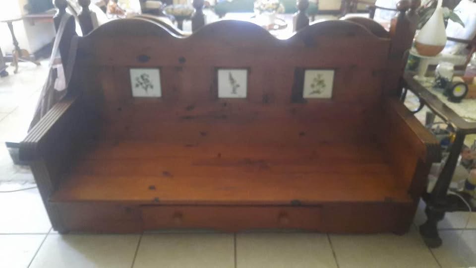 Antique Banco sillon sofa de Madera set