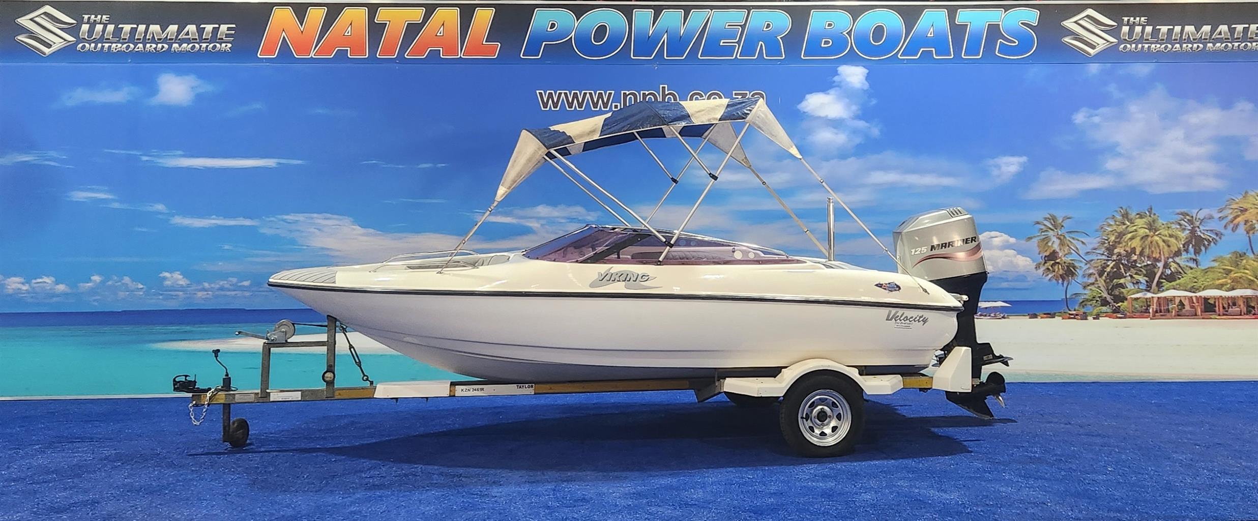 VIKING VELOCITY 16 FT ON TRAILER 125 HP MARINER TRIM AND TILT