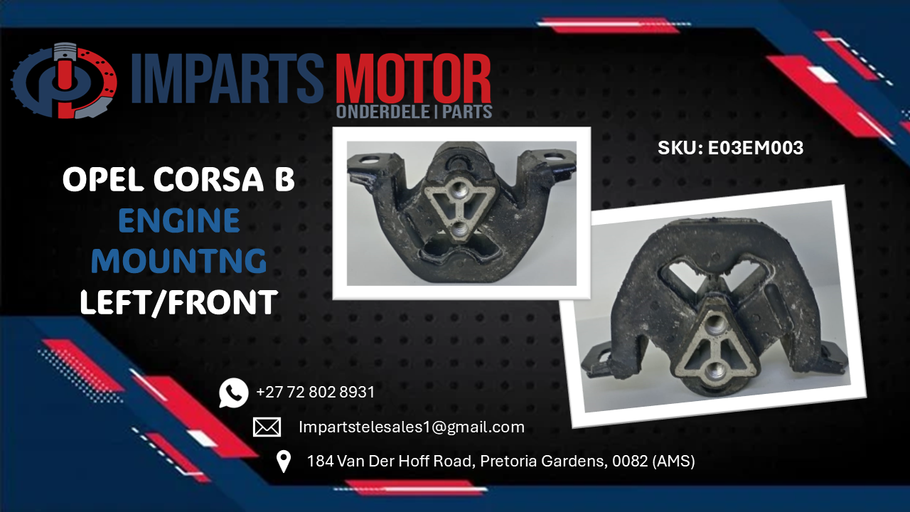OPEL CORSA B ENGINE MOUNTING LEFT/RIGHT - Private Seller OPEL CORSA B ENGINE MOUNTING LEFT/RIGHT - Private Seller