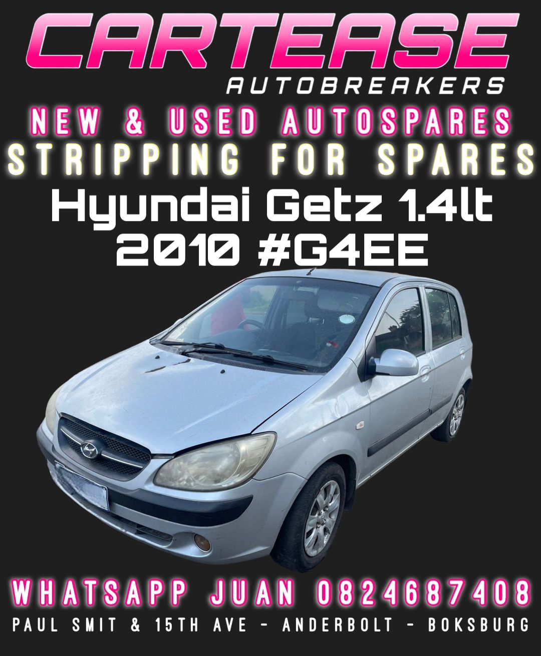 HYUNDAI GETZ 1.4LT 2010 #G4EE STRIPPING FOR SPARES - Private Seller HYUNDAI GETZ 1.4LT 2010 #G4EE STRIPPING FOR SPARES - Private Seller