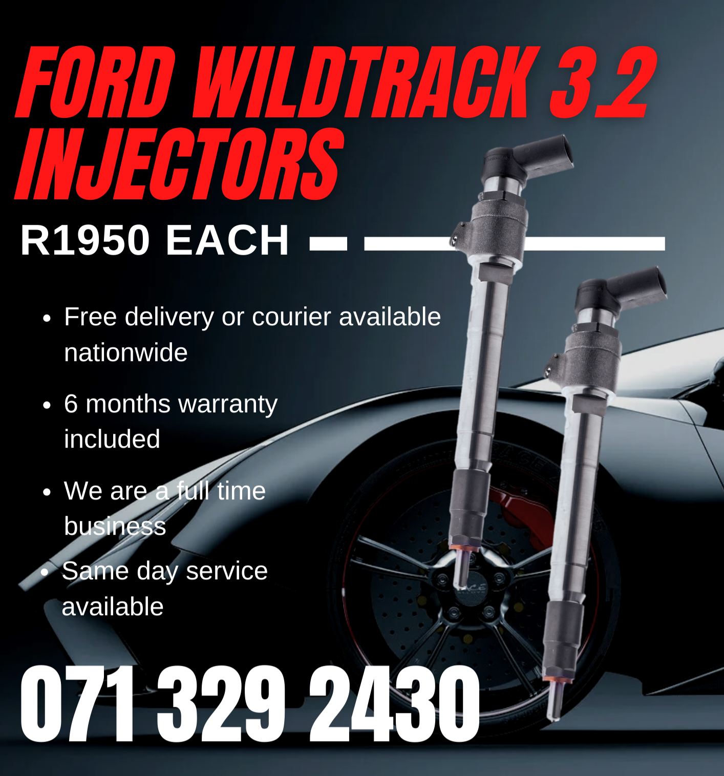 FORD WILDTRACK 3.2 INJECTORS FOR SALE WITH WARRANTY INCLUDED - Private Seller FORD WILDTRACK 3.2 INJECTORS FOR SALE WITH WARRANTY INCLUDED - Private Seller