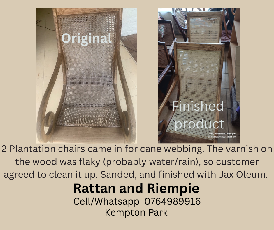 Chair riempies, chair cane and rattan webbing