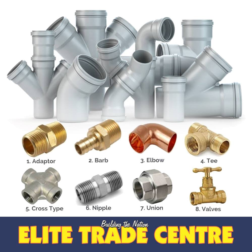 Underground drainage systems, plumbing pipes, fittings 
