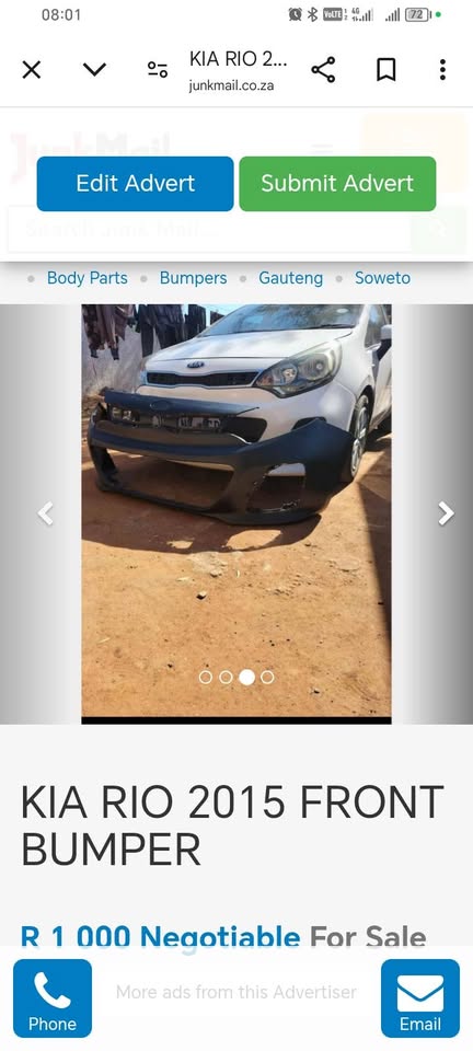 KIA RIO 2015 FRONT BUMPER - Private Seller