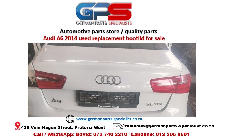 Audi A6 2014 used replacement bootlid for sale - Private Seller Audi A6 2014 used replacement bootlid for sale - Private Seller