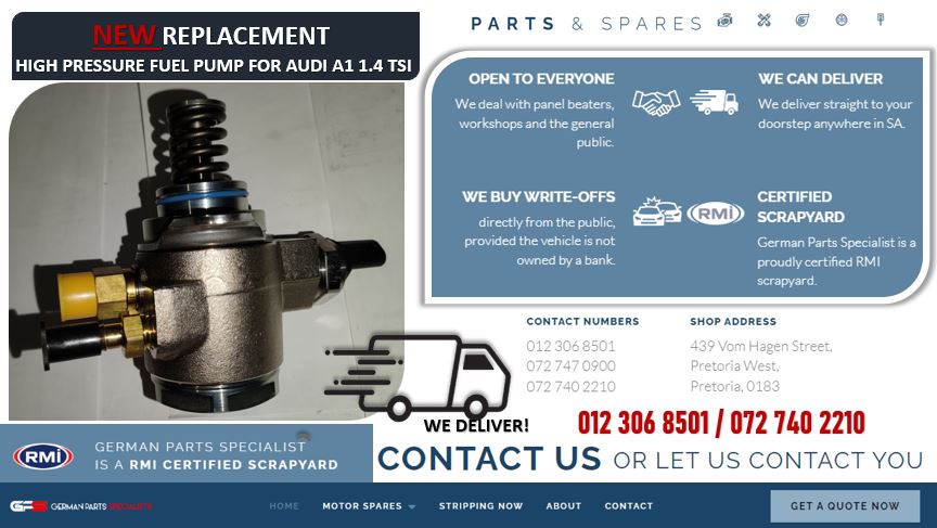 NEW Replacement High Pressure Fuel Pump For Audi A1 1.4 TSI For Sale - Private Seller NEW Replacement High Pressure Fuel Pump For Audi A1 1.4 TSI For Sale - Private Seller