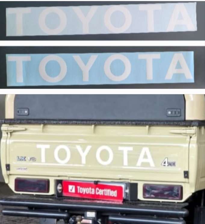 Toyota Land Cruiser TOYOTA tailgate stickers decals - Private Seller Toyota Land Cruiser TOYOTA tailgate stickers decals - Private Seller