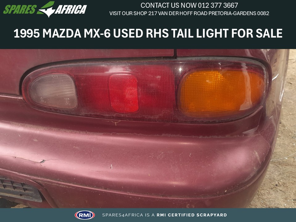 1995 MAZDA MX-6 USED RHS (RIGHT) TAIL LIGHT - Private Seller 1995 MAZDA MX-6 USED RHS (RIGHT) TAIL LIGHT - Private Seller