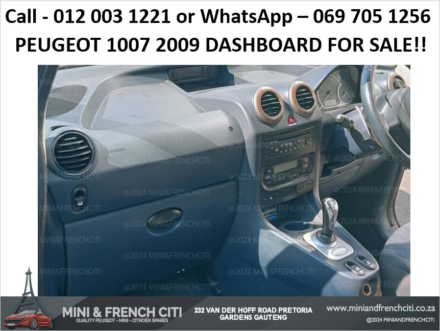 Peugeot 1007 2009 Dashboard Available For Sale – Interior Replacement Parts - Private Seller Peugeot 1007 2009 Dashboard Available For Sale – Interior Replacement Parts - Private Seller