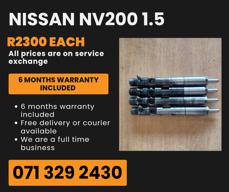 NISSAN NV200 1.5 INJECTORS FOR SALE WITH WARRANTY INCLUDED - Private Seller NISSAN NV200 1.5 INJECTORS FOR SALE WITH WARRANTY INCLUDED - Private Seller
