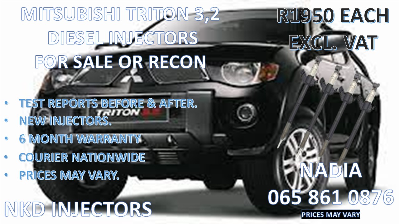 DIESEL INJECTORS FOR SALE FOR MITSUBISHI TRITON 3.2 - Private Seller DIESEL INJECTORS FOR SALE FOR MITSUBISHI TRITON 3.2 - Private Seller