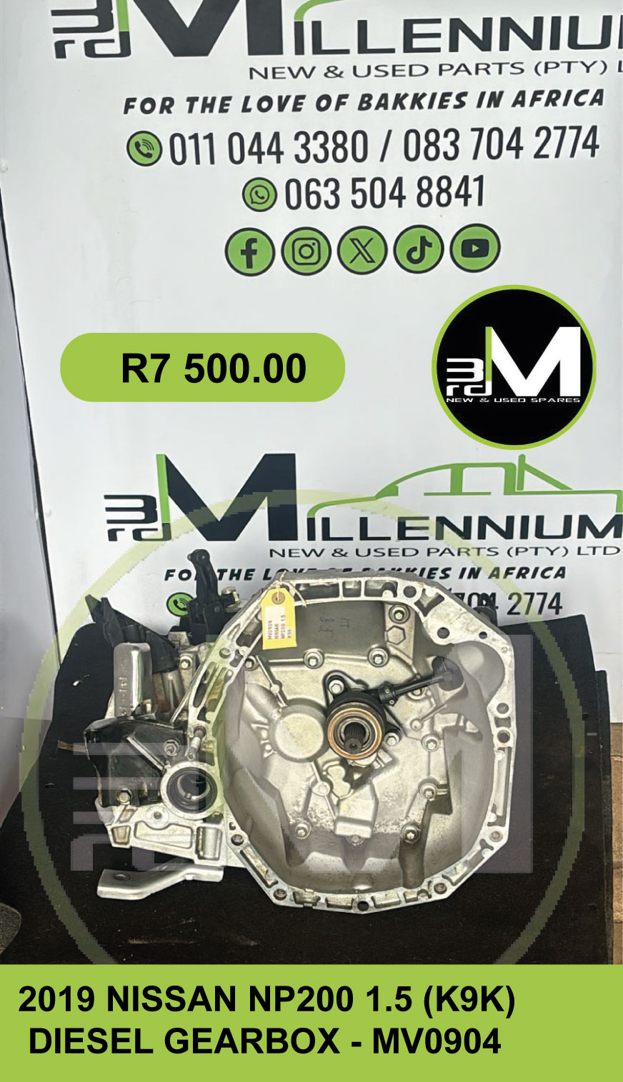 2019 NISSAN NP200 1.5 (K9K) DIESEL GEARBOX - MV0904 - Private Seller 2019 NISSAN NP200 1.5 (K9K) DIESEL GEARBOX - MV0904 - Private Seller
