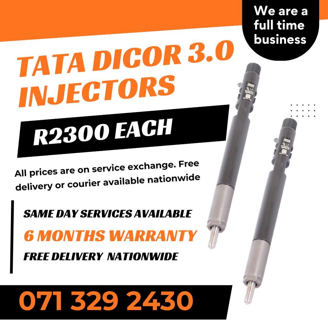 TATA DICOR 3.0 INJECTORS FOR SALE WITH WARRANTY INCLUDED - Private Seller TATA DICOR 3.0 INJECTORS FOR SALE WITH WARRANTY INCLUDED - Private Seller