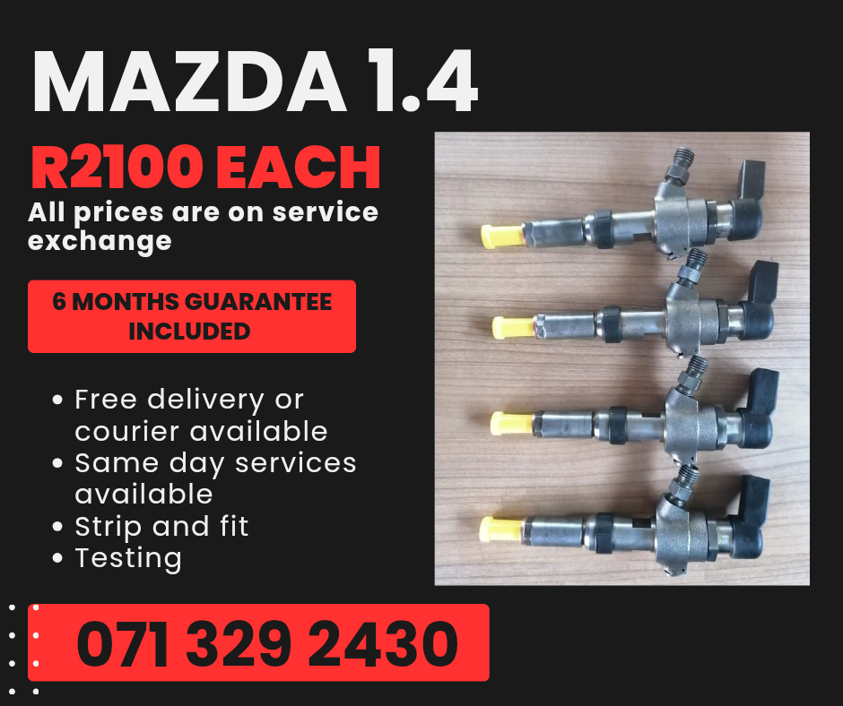MAZDA 1.4 DIESEL INJECTORS FOR SALE WITH WARRANTY - Private Seller MAZDA 1.4 DIESEL INJECTORS FOR SALE WITH WARRANTY - Private Seller