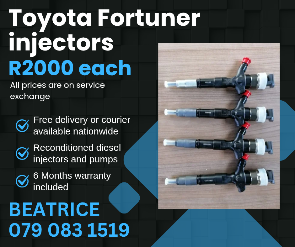 TOYOTA FORTUNER INJECTORS FOR SALE WITH WARRANTY - Private Seller TOYOTA FORTUNER INJECTORS FOR SALE WITH WARRANTY - Private Seller