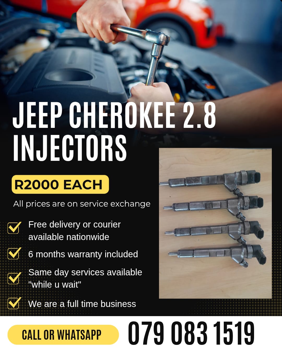 JEEP CHEROKEE 2.8 INJECTORS FOR SALE WITH WARRANTY - Private Seller JEEP CHEROKEE 2.8 INJECTORS FOR SALE WITH WARRANTY - Private Seller