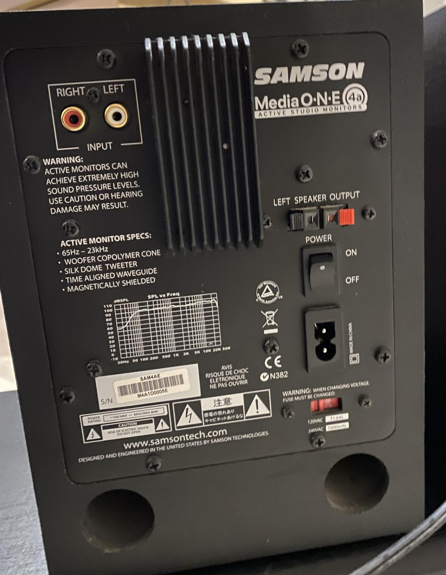 Samson Media One 4a studio monitors  ,Scarlet Focusrite interface,Hybrid Stereo 