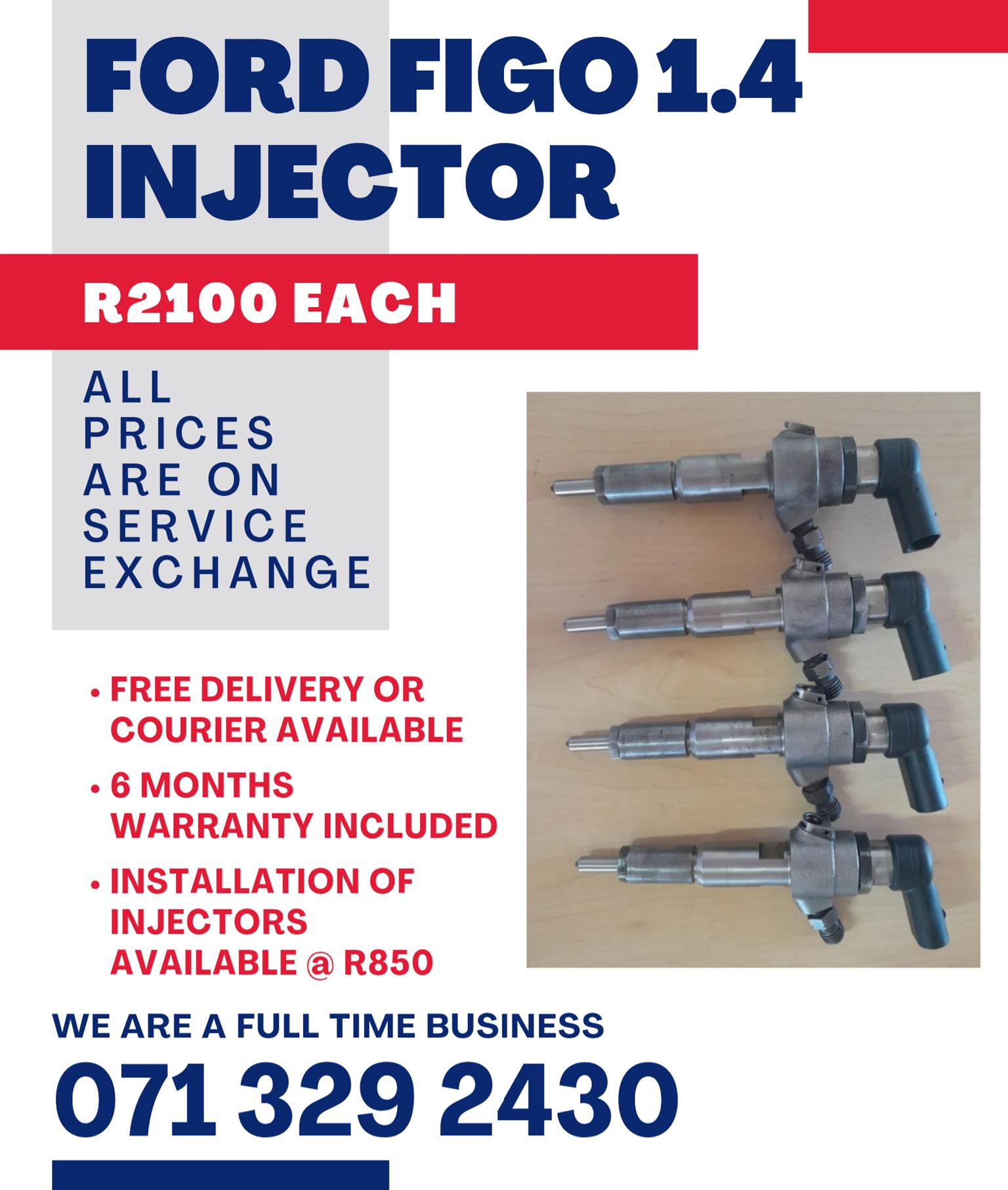 FORD FIGO 1.4 INJECTORS FOR SALE WITH WARRANTY - Private Seller FORD FIGO 1.4 INJECTORS FOR SALE WITH WARRANTY - Private Seller