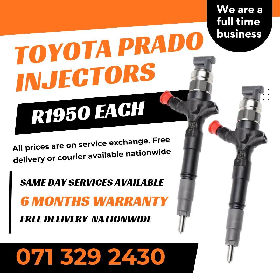 TOYOTA PRADO INJECTORS FOR SALE WITH WARRANTY - Private Seller TOYOTA PRADO INJECTORS FOR SALE WITH WARRANTY - Private Seller
