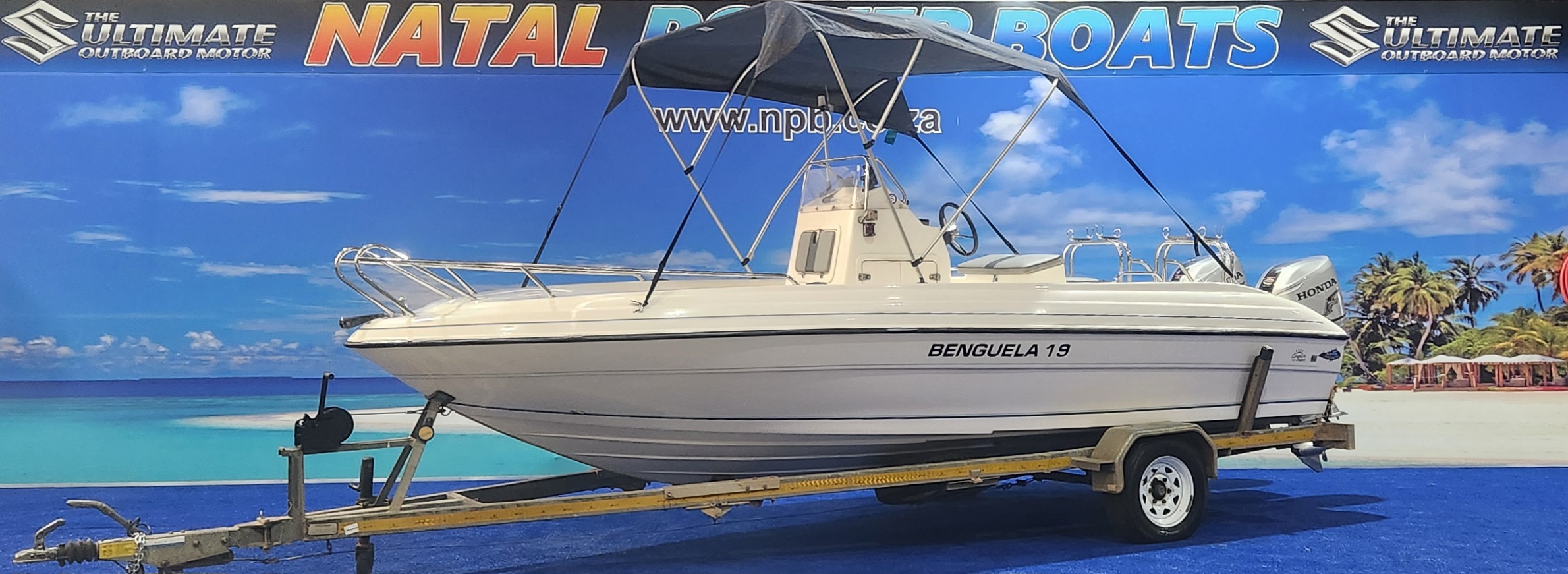 NEW ARRIVAL BENGUELA 19 FT CC 2011 ON TRAILER 2 X 60 HP HONDA 4 STROKES