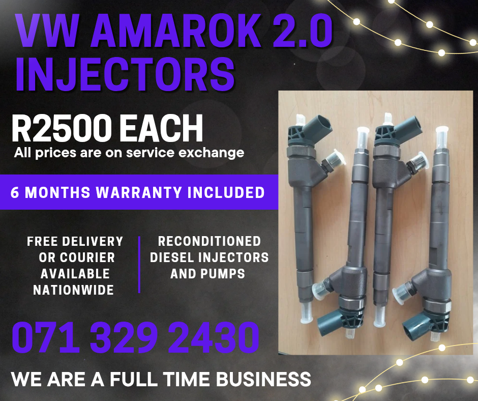 VW AMAROK 2.0 INJECTORS FOR SALE WITH WARRANTY INCLUDED - Private Seller VW AMAROK 2.0 INJECTORS FOR SALE WITH WARRANTY INCLUDED - Private Seller