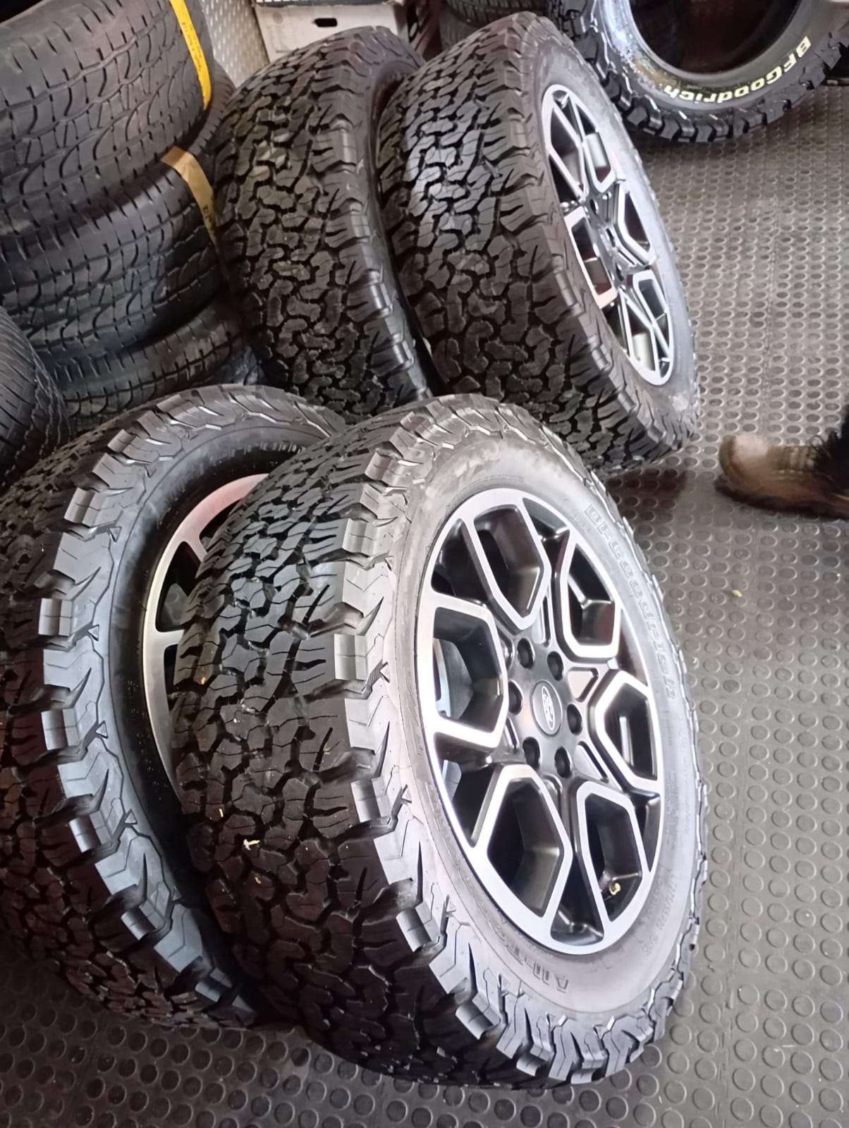 Ford wildtrack 20" rims with brand new tyres 275/55/20 X4 BF Goodrich KO2 - Private Seller