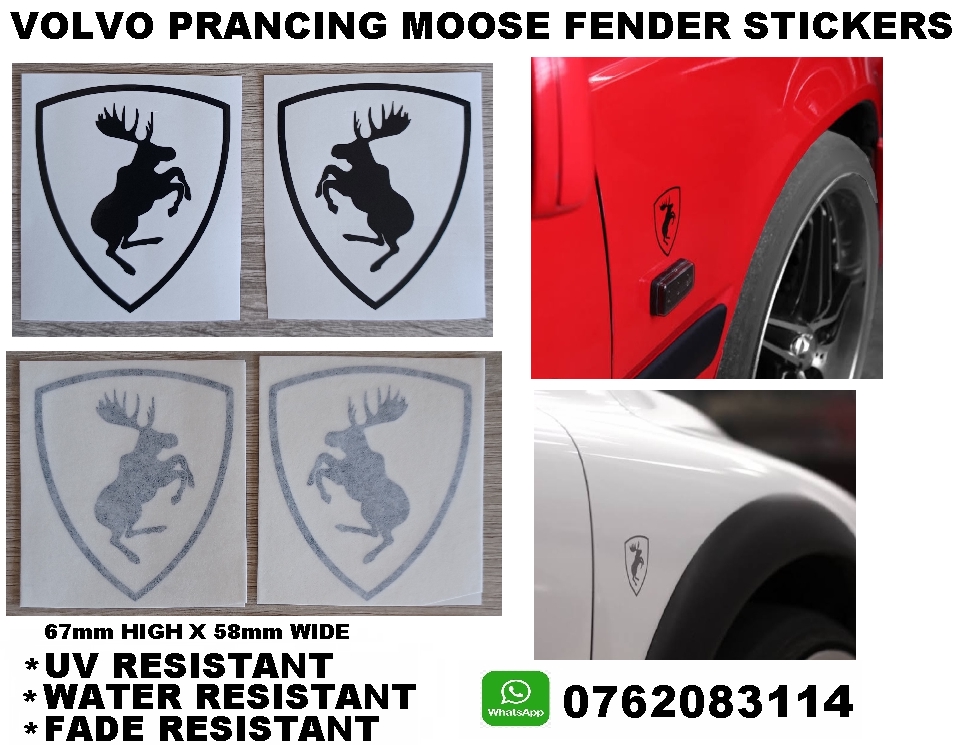Volvo Prancing Moose fender stickers decals - Private Seller Volvo Prancing Moose fender stickers decals - Private Seller