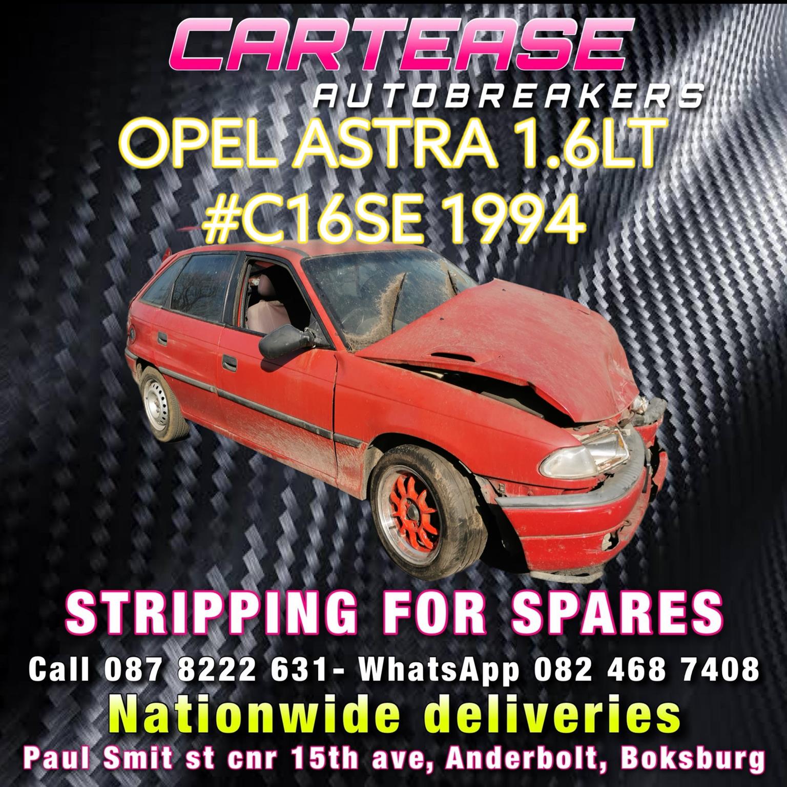 OPEL ASTRA 1.6LT #C16SE 1994 STRIPPING FOR SPARES - Private Seller OPEL ASTRA 1.6LT #C16SE 1994 STRIPPING FOR SPARES - Private Seller