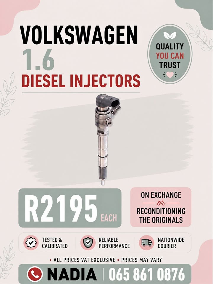 VOLKSWAGEN 1.6 DIESEL INJECTORS FOR SALE - Private Seller VOLKSWAGEN 1.6 DIESEL INJECTORS FOR SALE - Private Seller