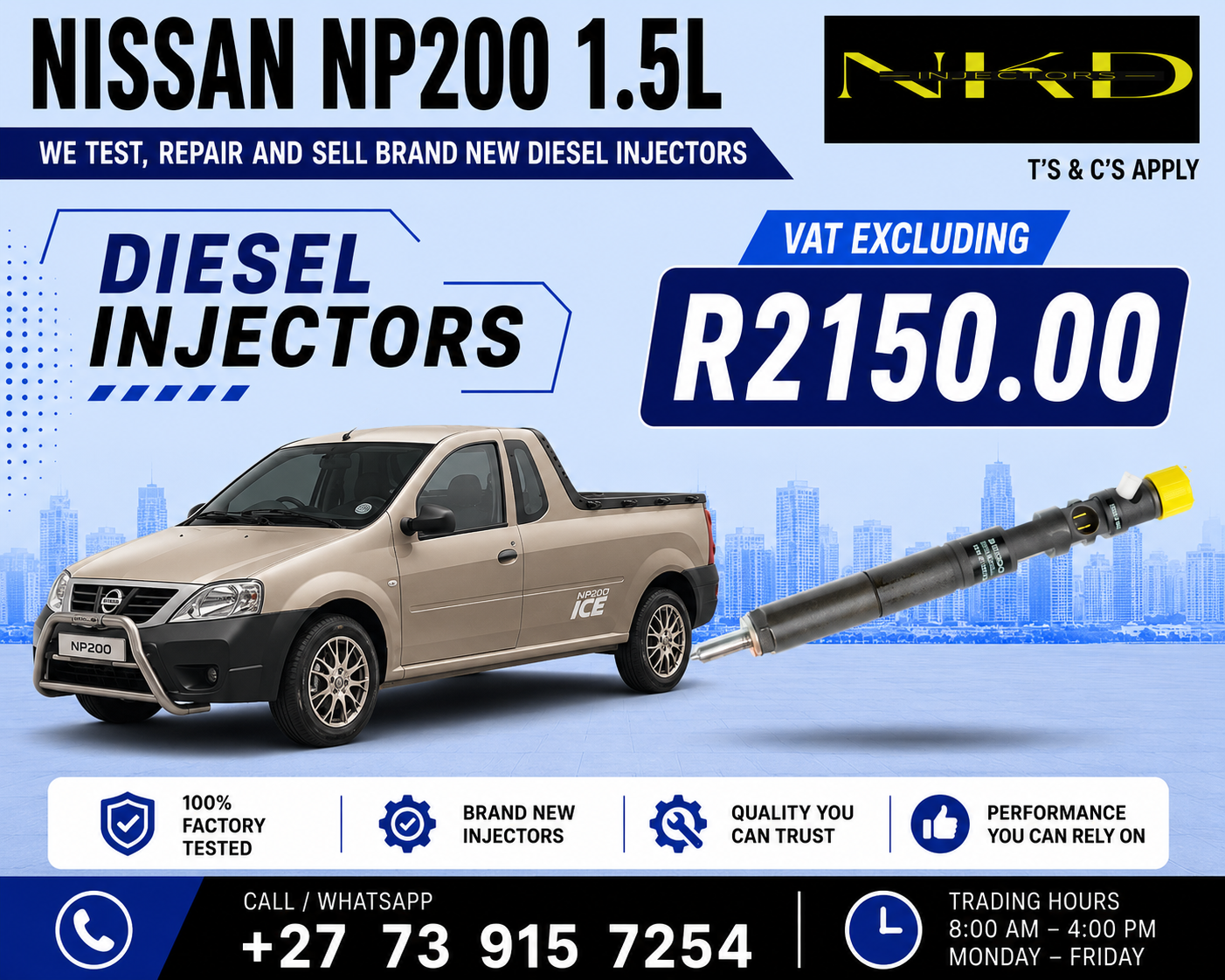 Nissan_NP200_1.5L_Injectors - Private Seller Nissan_NP200_1.5L_Injectors - Private Seller