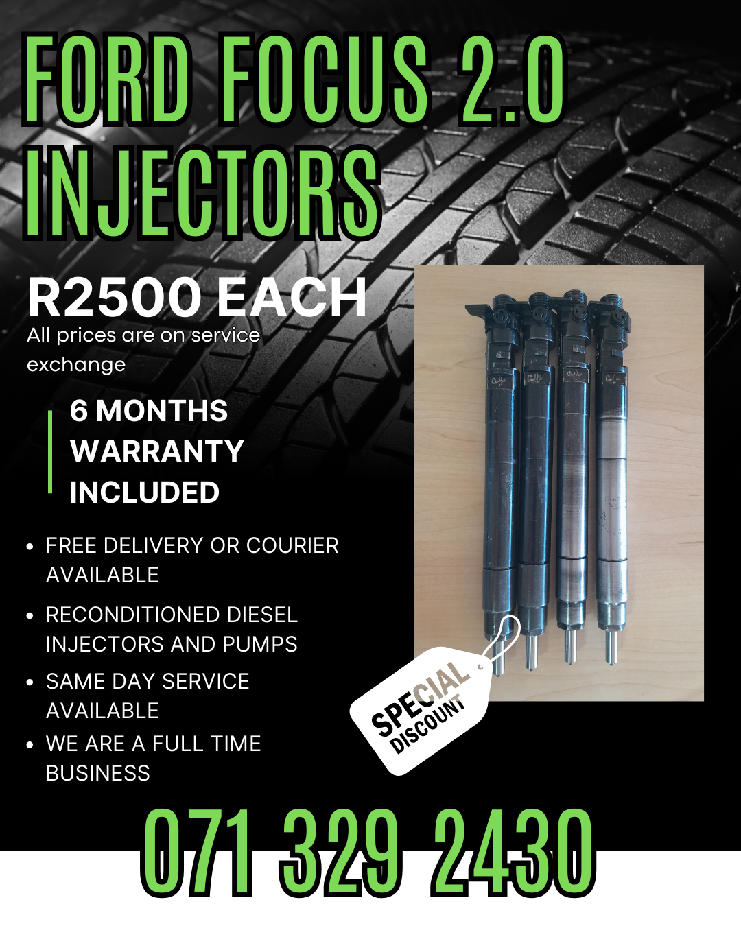 FORD FOCUS 2.0 INJECTORS FOR SALE WITH WARRANTY INCLUDED - Private Seller FORD FOCUS 2.0 INJECTORS FOR SALE WITH WARRANTY INCLUDED - Private Seller