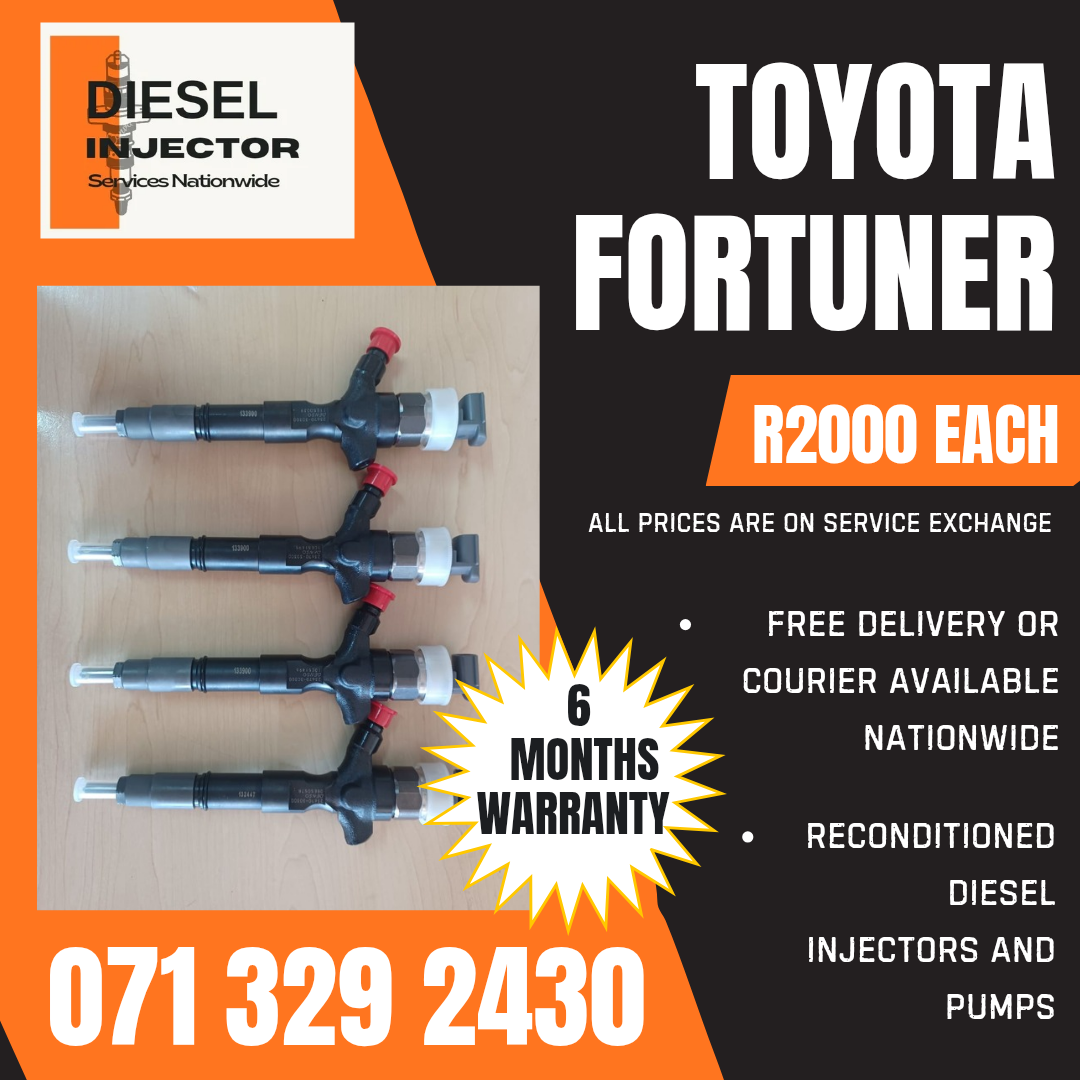 TOYOTA FORTUNER INJECTORS FOR SALE WITH WARRANTY - Private Seller TOYOTA FORTUNER INJECTORS FOR SALE WITH WARRANTY - Private Seller
