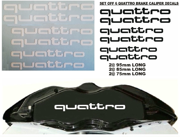 Audi Quattro brake caliper stickers decals sets - Private Seller Audi Quattro brake caliper stickers decals sets - Private Seller