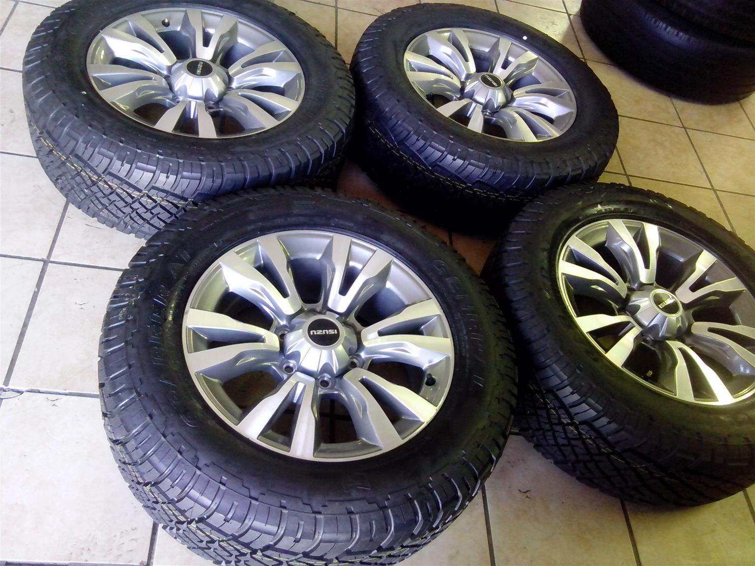 18 Inch Rims And Tires >> Isuzu 18 Inch Set Of Mags With Caps And Brand New 255 60 18 General Grabber A T Tyres Set Combo For R12999 00 18 Inch Rims And Tires >> Isuzu 18 Inch Set Of Mags With Caps And Brand New 255 60 18 General Grabber A T Tyres Set Combo For R12999 00