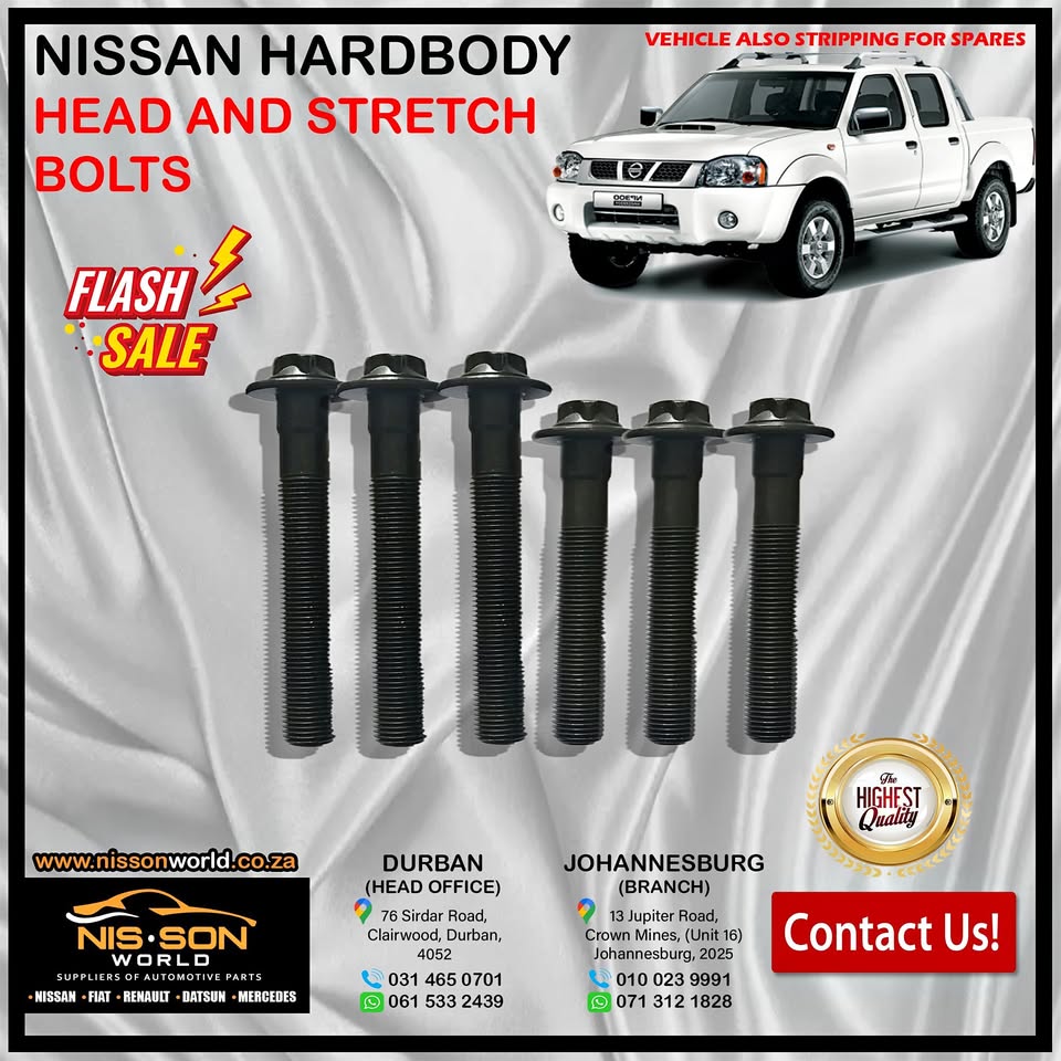 NISSAN HARDBODY HEAD AND STRETCH BOLTS - Private Seller NISSAN HARDBODY HEAD AND STRETCH BOLTS - Private Seller