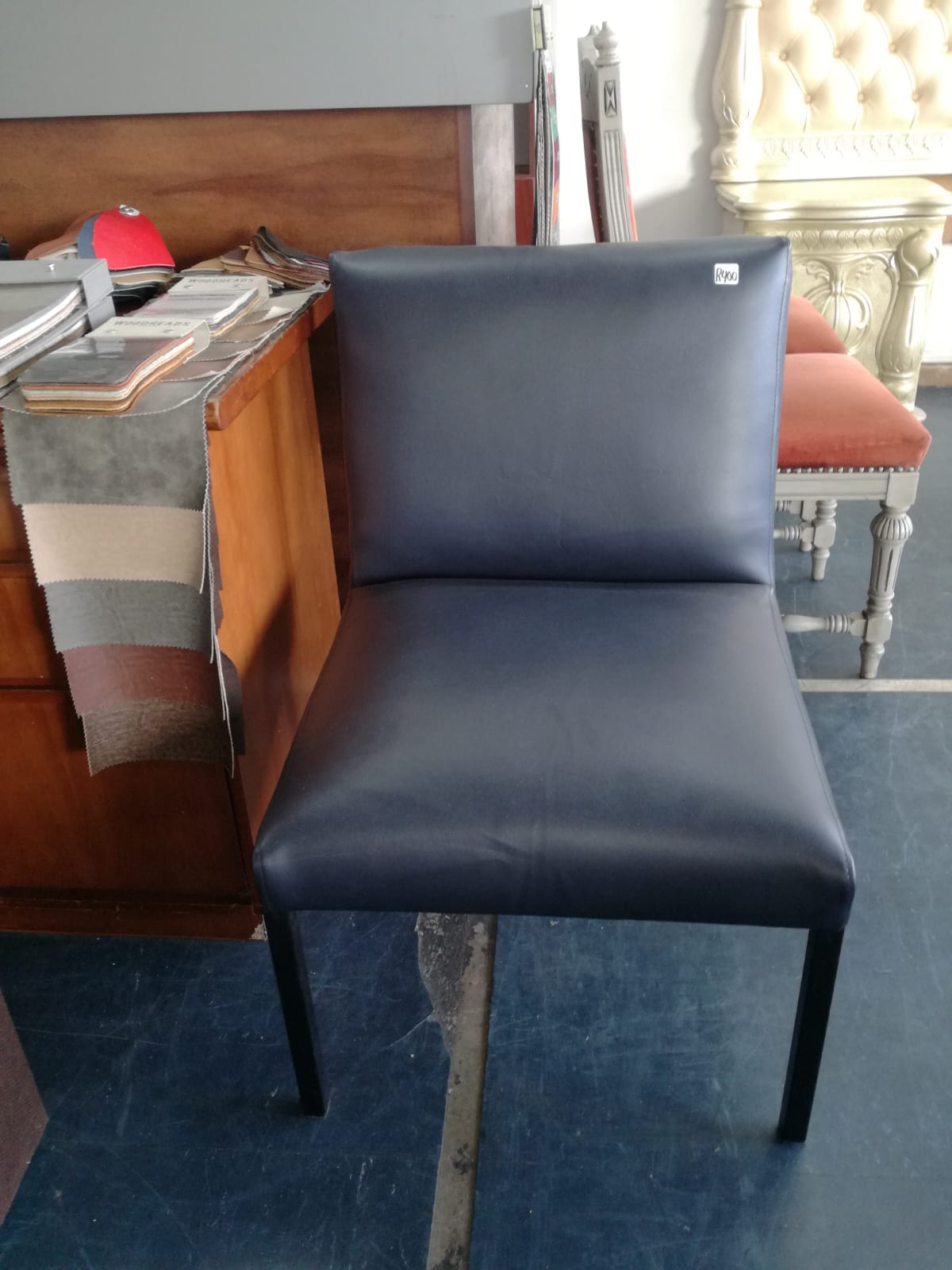 navy blue chair  junk mail