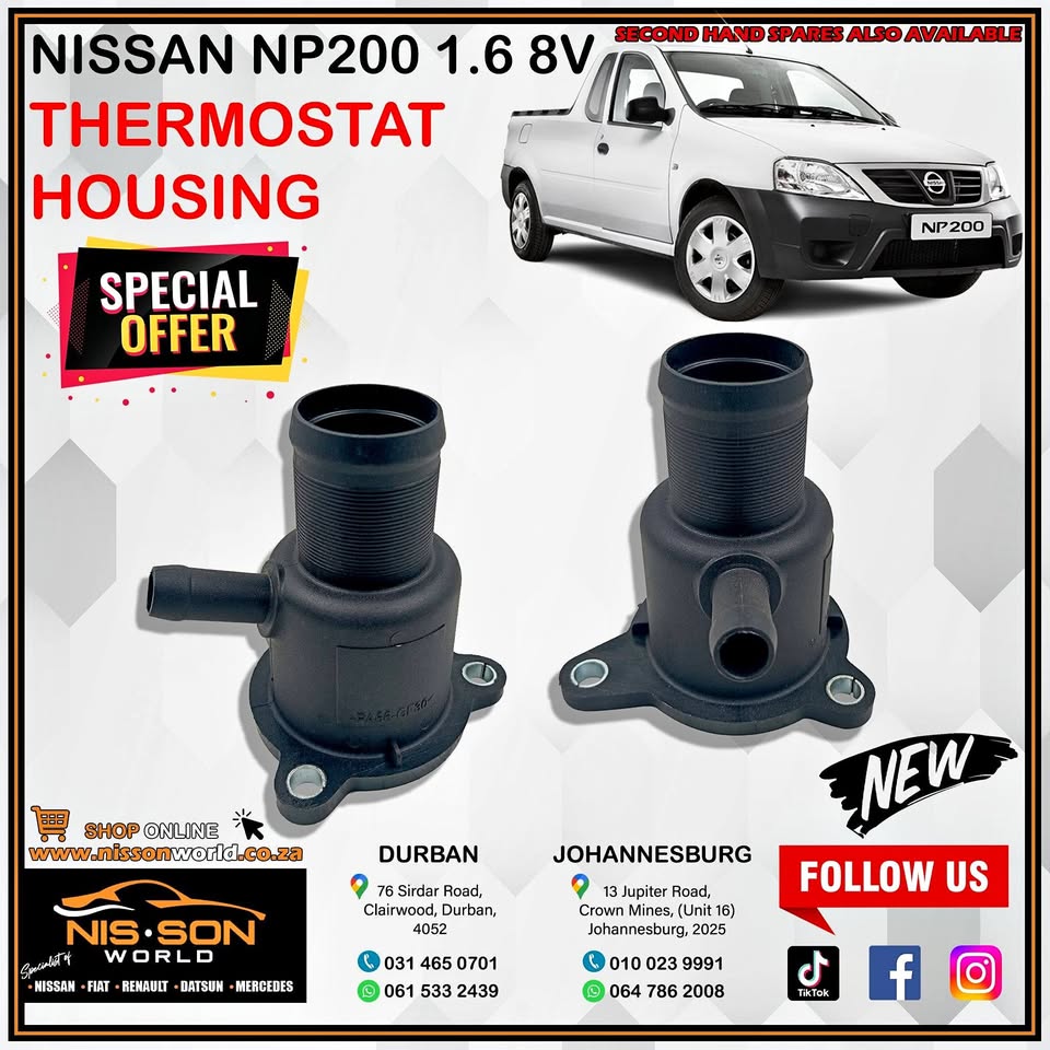 NISSAN NP200 1.6 8V THERMOSTAT HOUSING - Private Seller NISSAN NP200 1.6 8V THERMOSTAT HOUSING - Private Seller