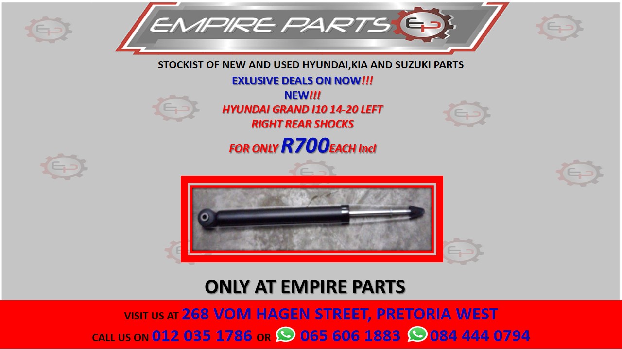 HYUNDAI GRAND I10 14-20 LEFT RIGHT REAR SHOCKS - Private Seller HYUNDAI GRAND I10 14-20 LEFT RIGHT REAR SHOCKS - Private Seller