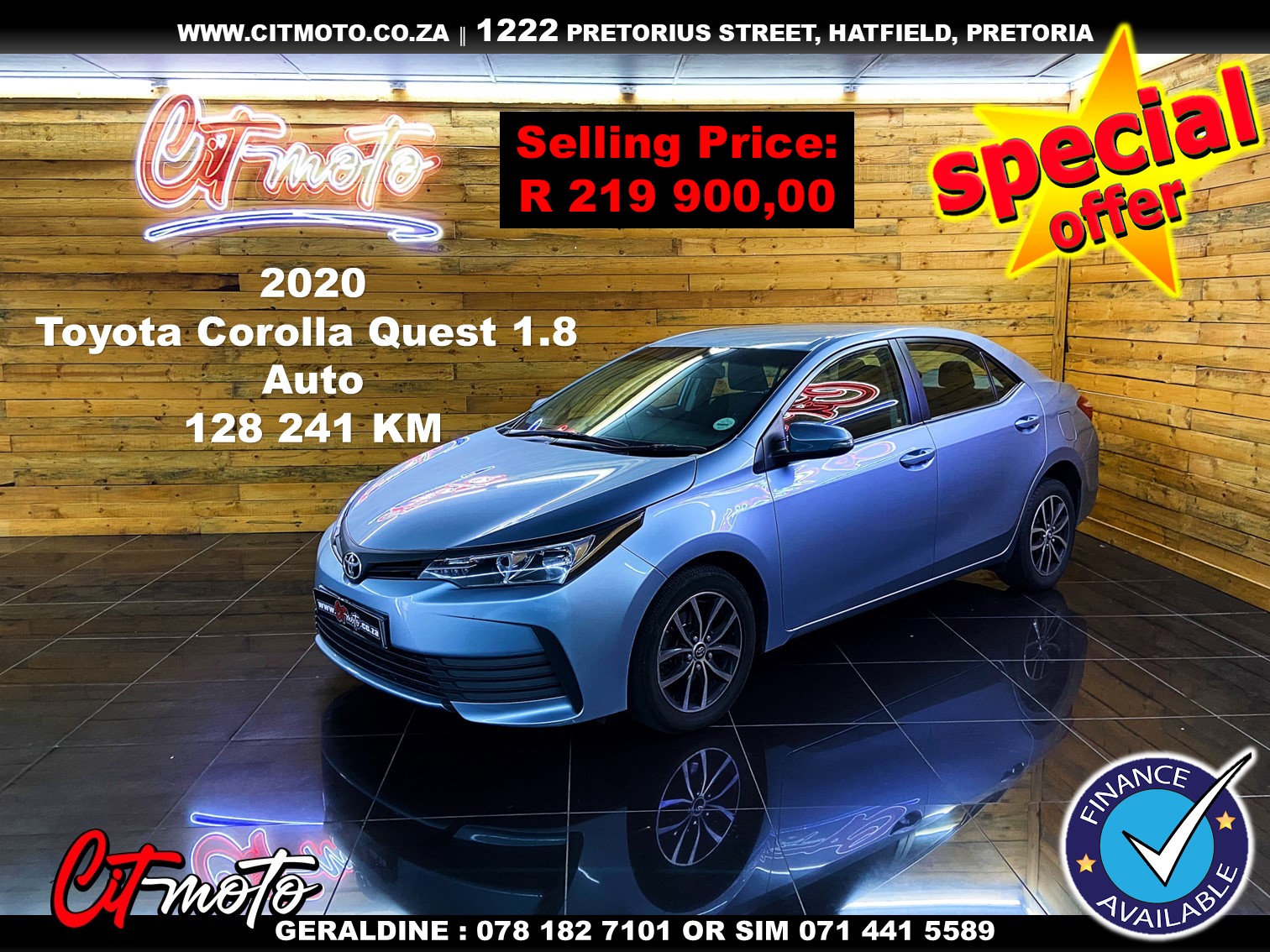 Used 2020 Toyota Corolla 1.8 Exclusive auto - Private Seller