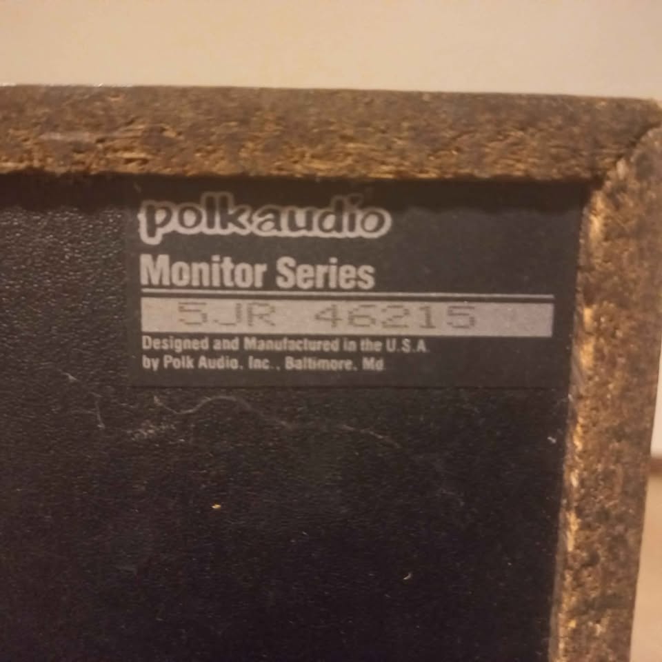 Vintage Polk Audio 5jr Monitor series