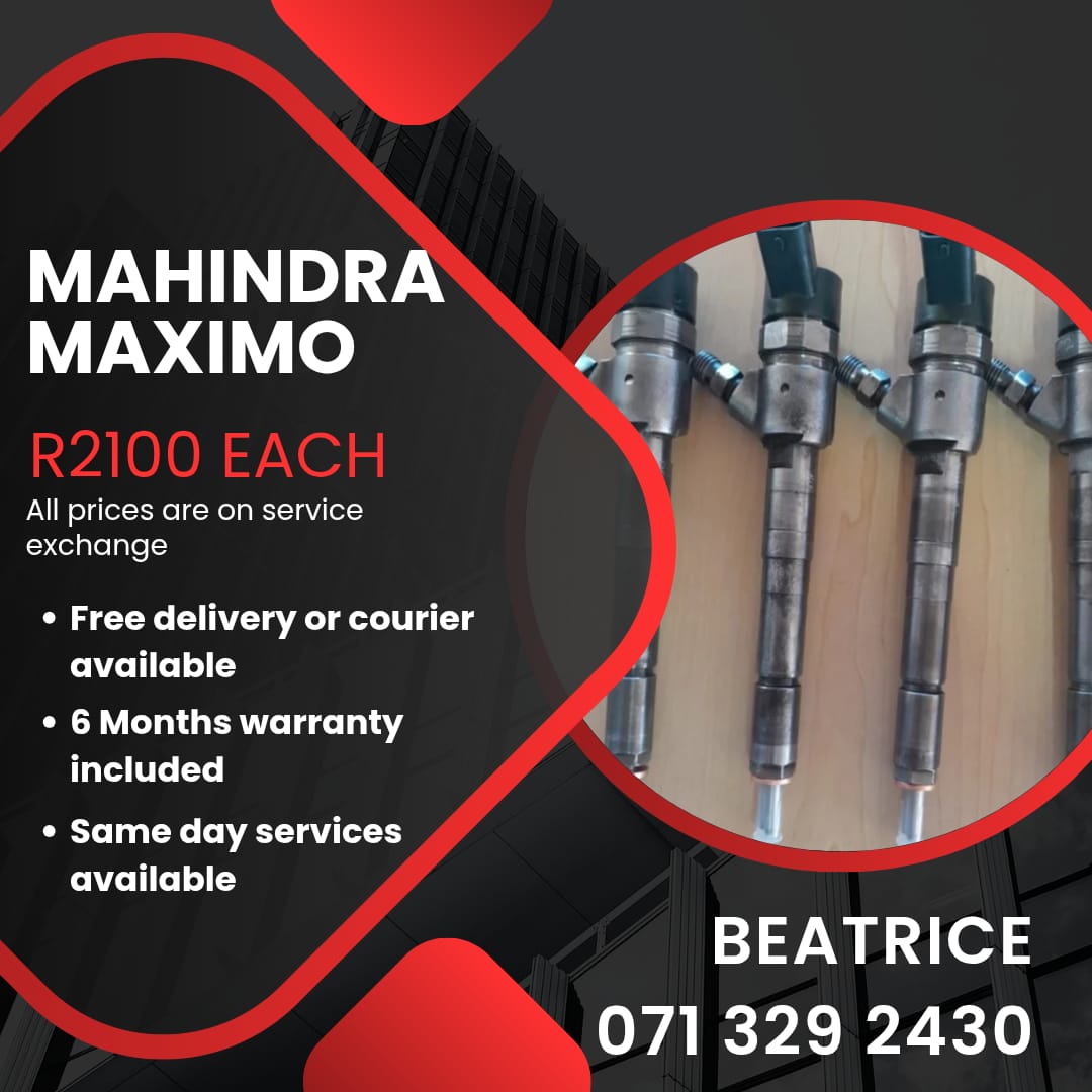 MAHINDRA MAXIMO INJECTORS FOR SALE WITH WARRANTY INCLUDED - Private Seller MAHINDRA MAXIMO INJECTORS FOR SALE WITH WARRANTY INCLUDED - Private Seller