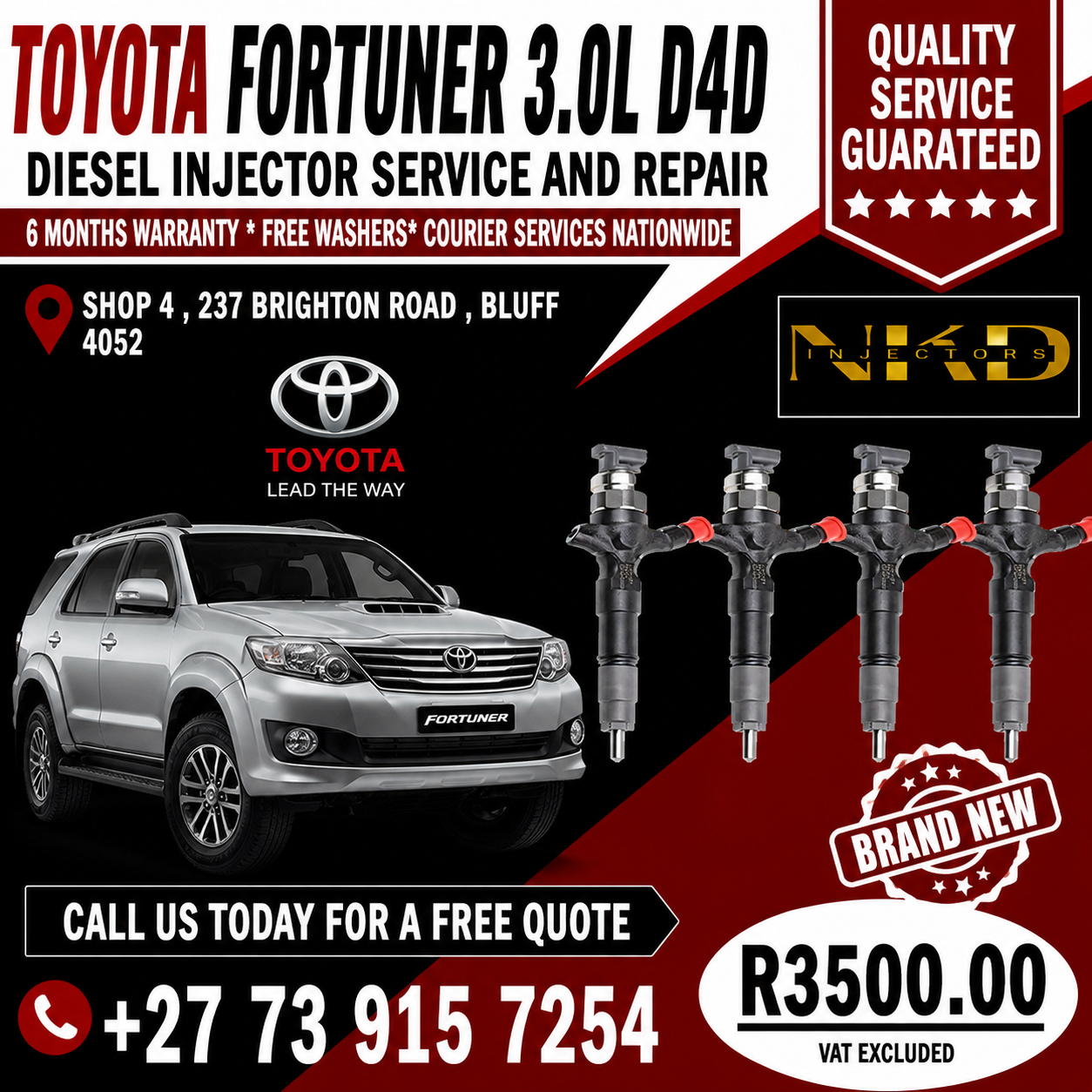 FORTUNER 3.0L D4D 1KD INJECTORS (BRAND NEW) - Private Seller FORTUNER 3.0L D4D 1KD INJECTORS (BRAND NEW) - Private Seller