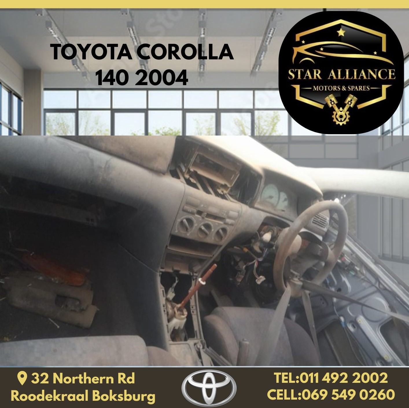 TOYOTA COROLLA 140 2004 STRIPPING FOR SPARES - Private Seller TOYOTA COROLLA 140 2004 STRIPPING FOR SPARES - Private Seller