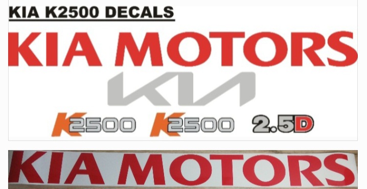 KIA K2500 stickers decals badges - Private Seller KIA K2500 stickers decals badges - Private Seller